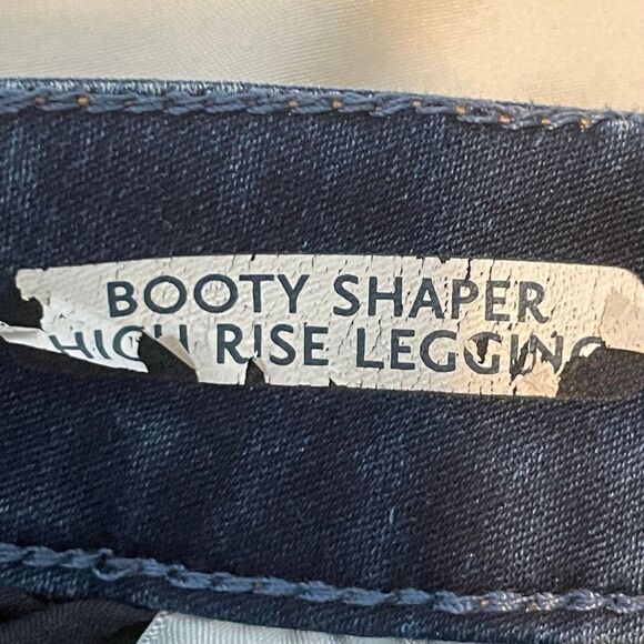 Seven7 Jeans Blue Booty Shaper High Rise Legging Dark Wash Denim Size 10 - Picture 9 of 11